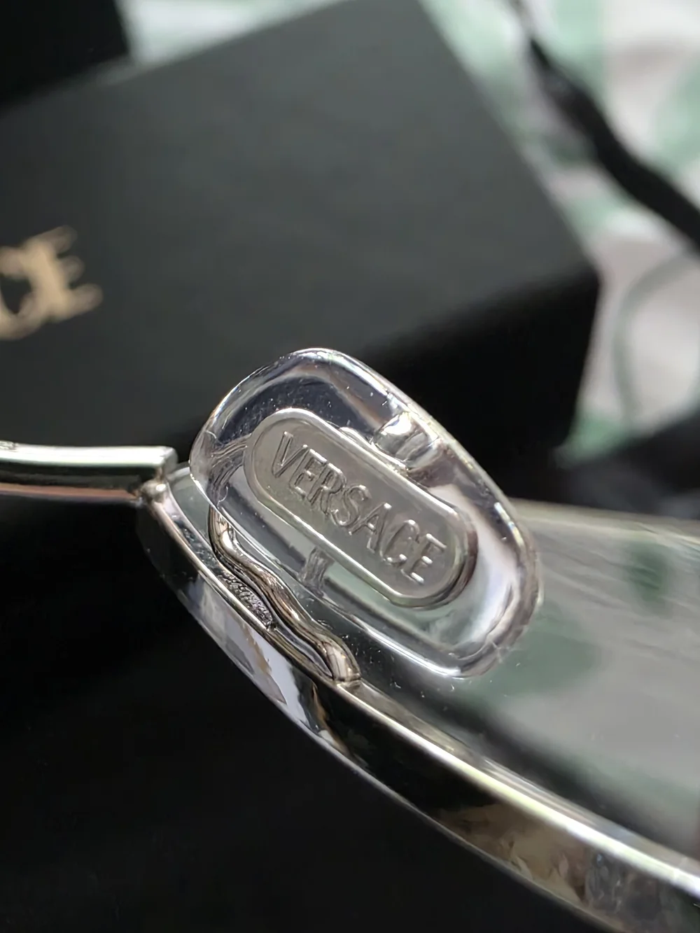 Versace VE1301 1000 Silver Eyeglasses 55-15-140 NWT Italy
